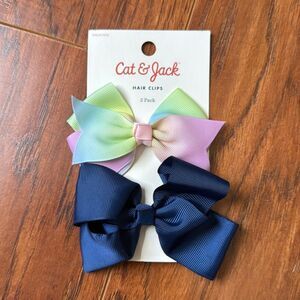 NWT Cat & Jack Hair Clips 2 Pack Navy Blue Tie Dye